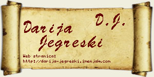 Darija Jegreški vizit kartica